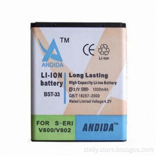 Li-ion Battery for Sony Ericsson Mobile with 1,000mAh Capacity